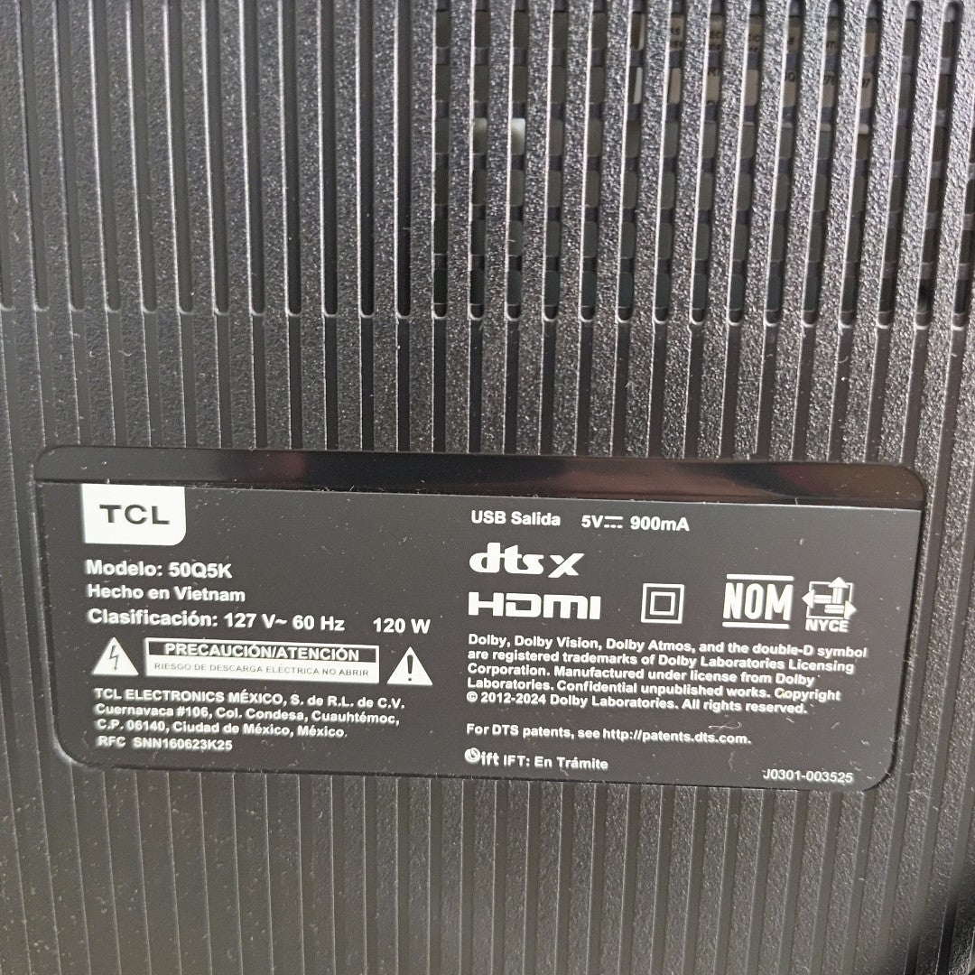 PANTALLA TCL 50Q5K (2024) 50" LED 4K (SEMINUEVO)