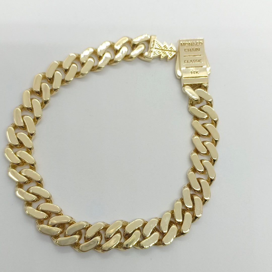 PULSERA CABALLERO MONACO ORO 14K 13.5 (NUEVO)