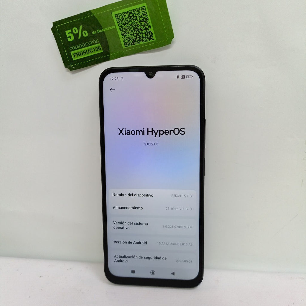 CELULAR XIAOMI REDMI 15C 25078RA3EL (2025) 128 GB 4 GB RAM (SEMINUEVO)