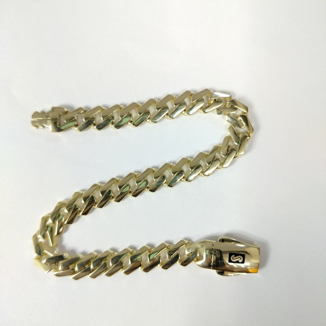 PULSERA CABALLERO MONACO ORO 10K 9.2 (NUEVO)