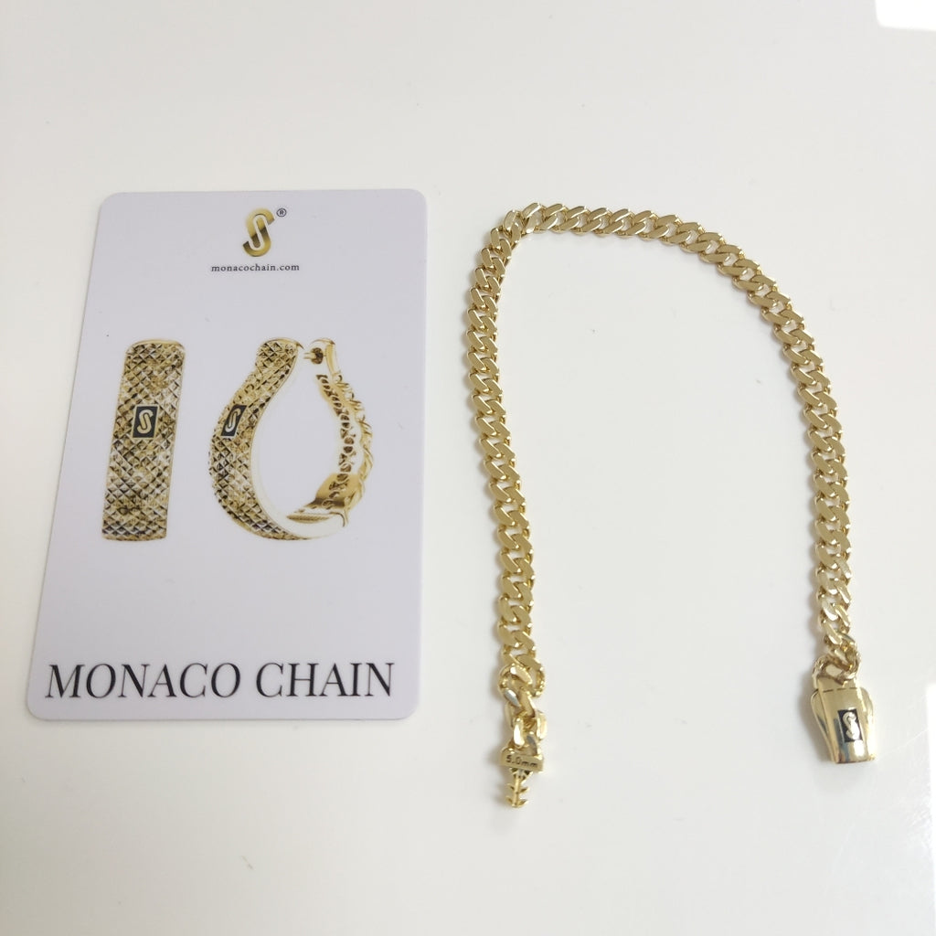 PULSERA CABALLERO MONACO ORO 14K 5.8 (NUEVO)