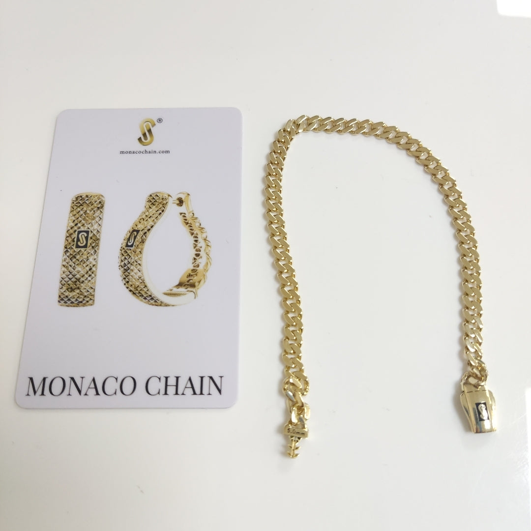 PULSERA CABALLERO MONACO ORO 14K 5.8 (NUEVO)