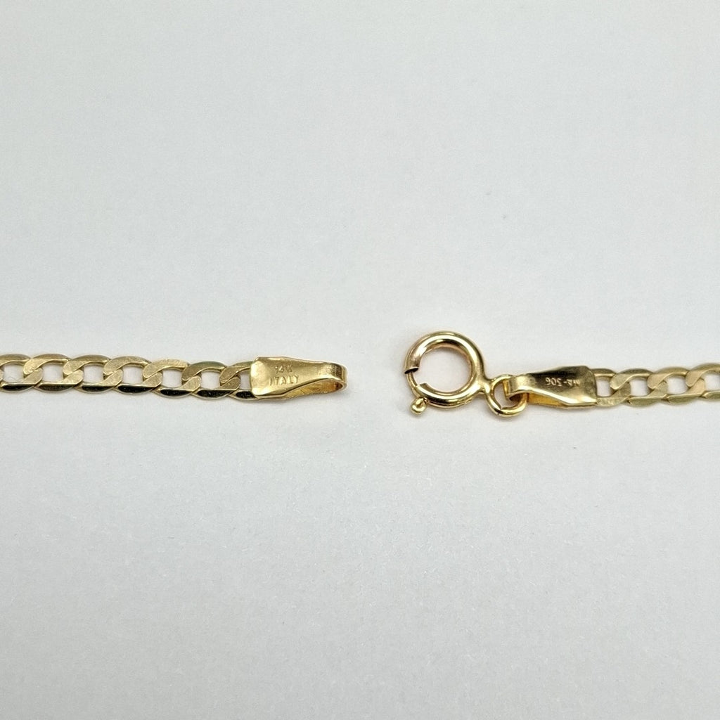 PULSERAS CABALLERO BARBADA AMARILLA ORO 14K 1.6 (NUEVO)