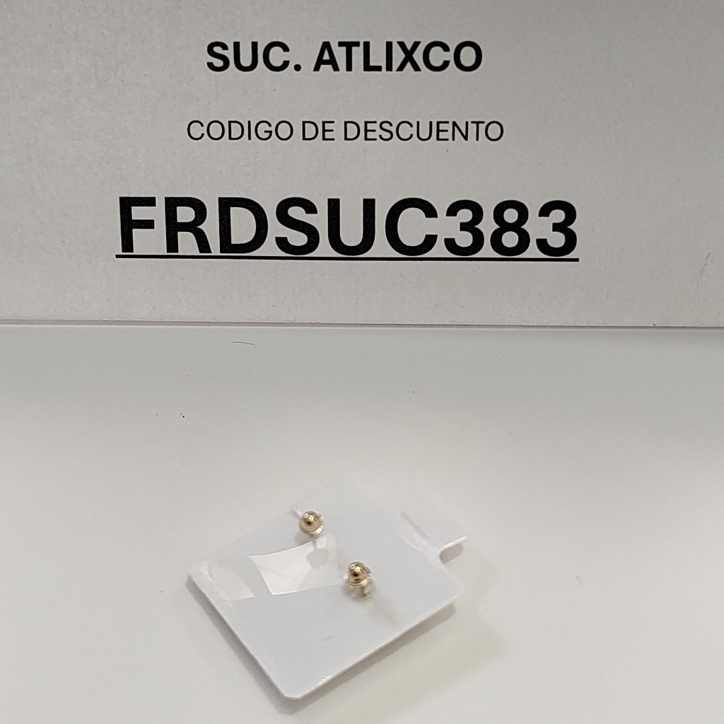 BROQUELES BROQUEL CORAZON DOBLE 14K 0.2171 GR (NUEVO)