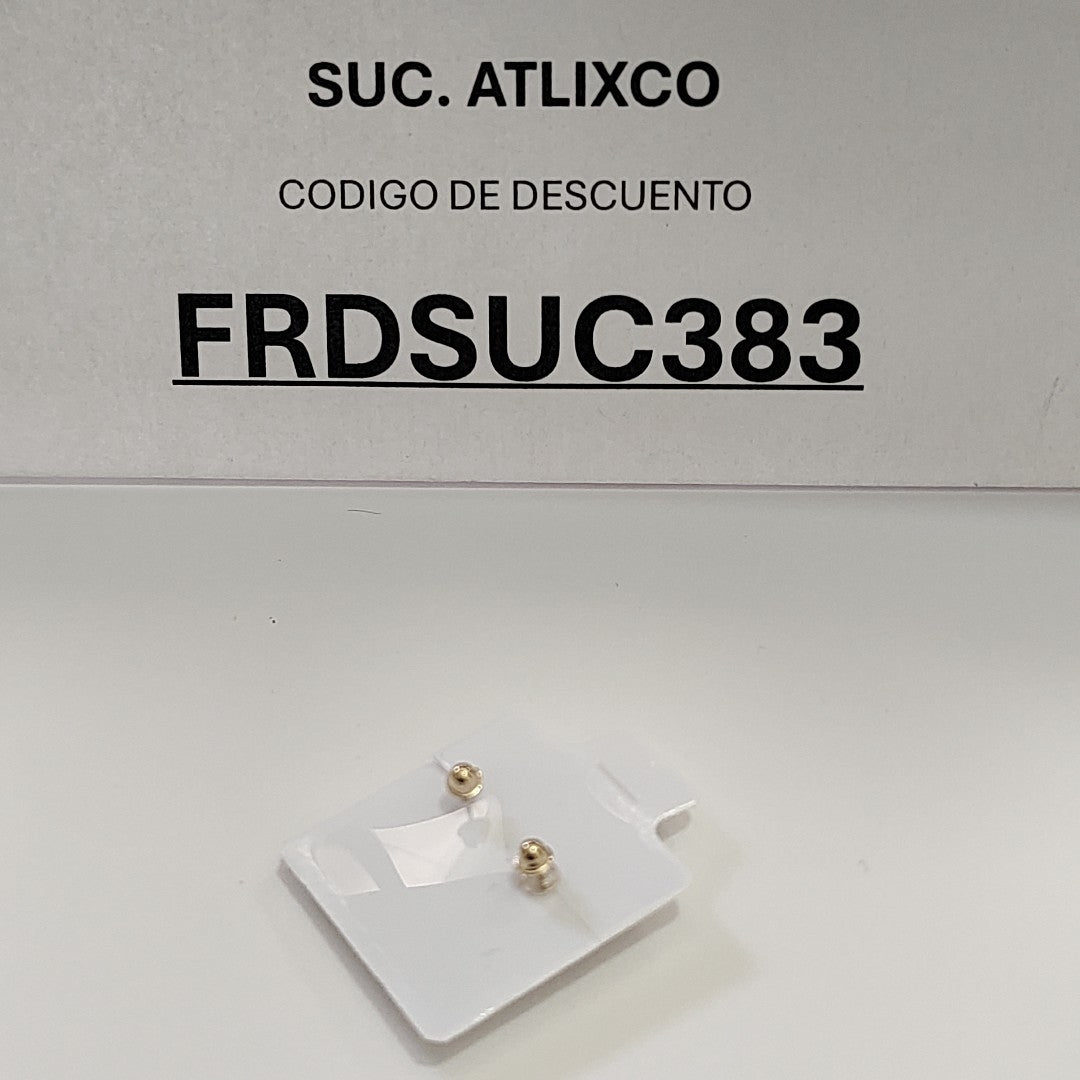 BROQUELES BROQUEL CORAZON DOBLE 14K 0.2171 GR (NUEVO)