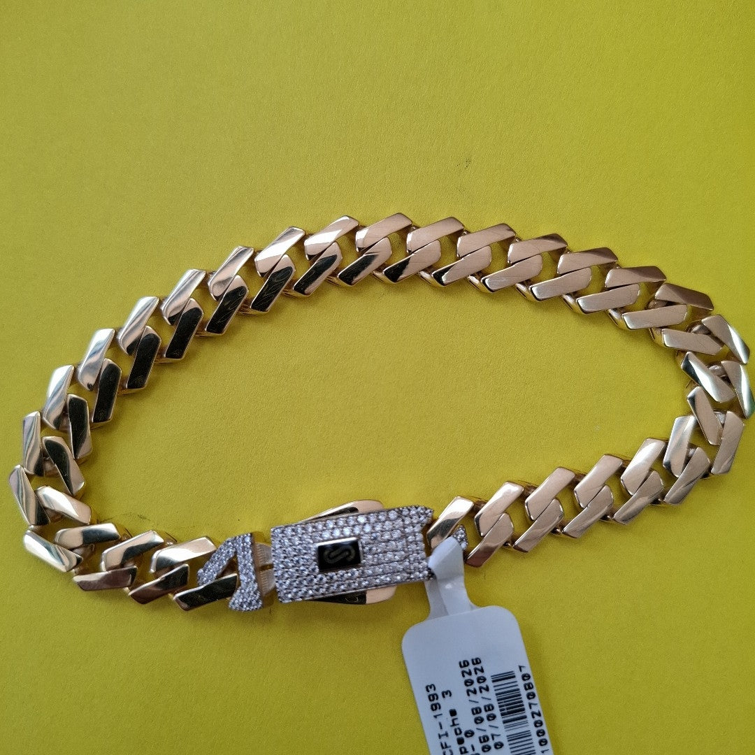 PULSERA CABALLERO MONACO ORO 14K 14.8 (NUEVO)