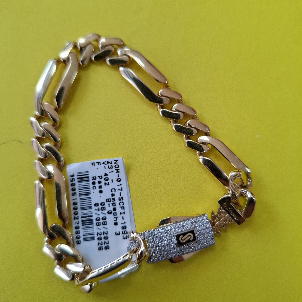 PULSERA MONACO ORO 14K 9 (NUEVO)