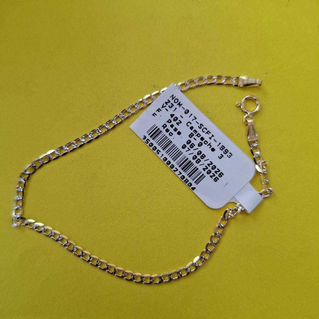 PULSERAS DAMA BARBADA DIAMANTADA ORO 14K 1.5 (NUEVO)