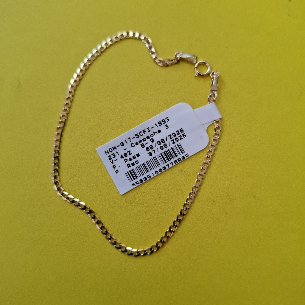 PULSERAS DAMA BARBADA AMARILLA ORO 14K 1.2 (NUEVO)