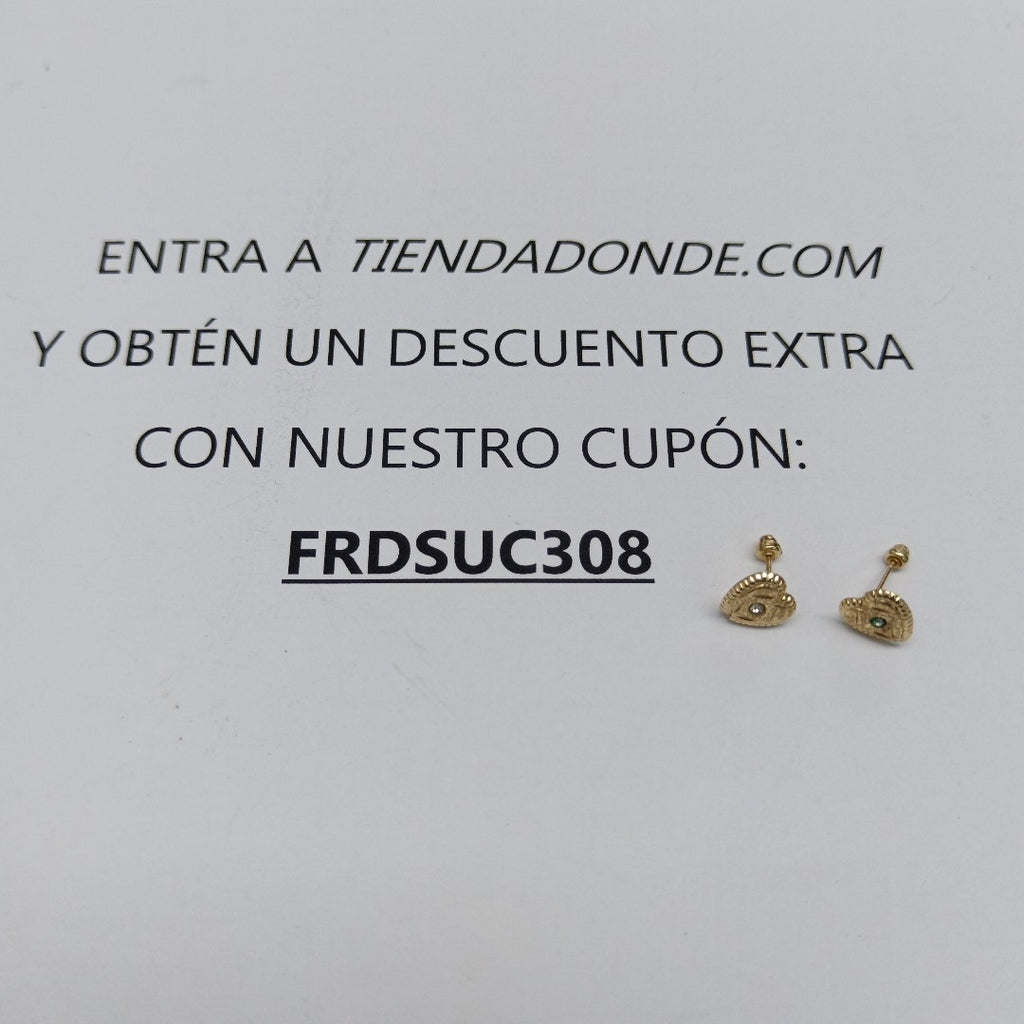 BROQUELES PAR ORO 14 K 0.3 GRMS (SEMINUEVO)