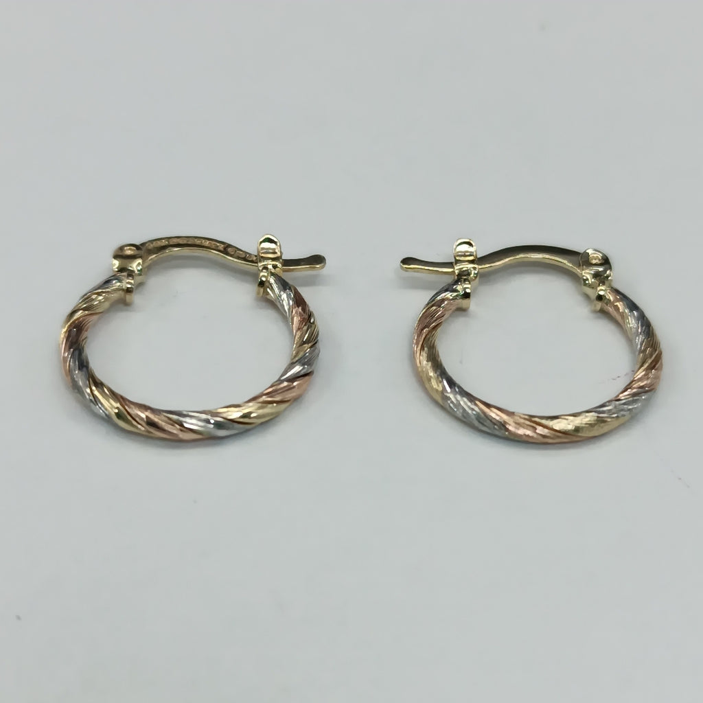 ARETES ARRACADAS COMBINADAS 14K 2 GR (NUEVO)