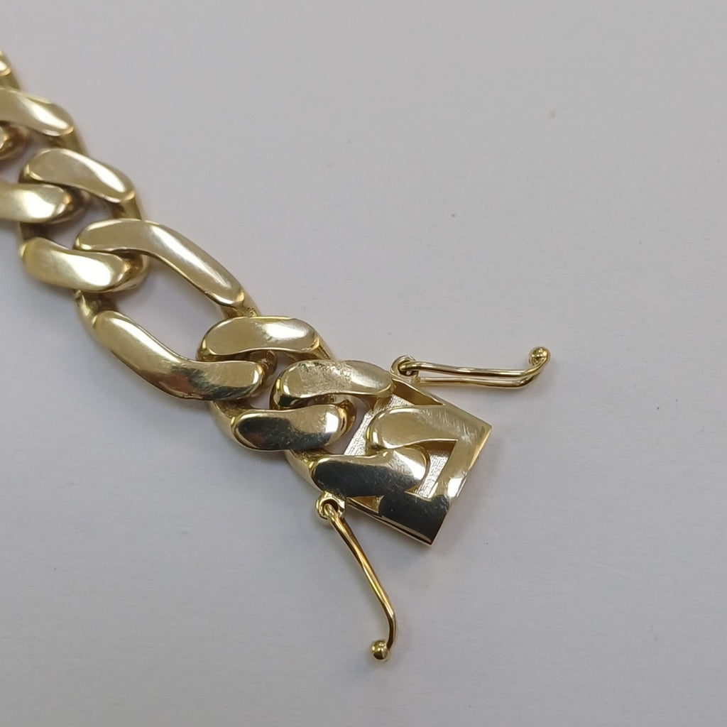 PULSERAS CABALLERO CARTIER 3 1 AMARILLA ORO 10K 14.3 (NUEVO)