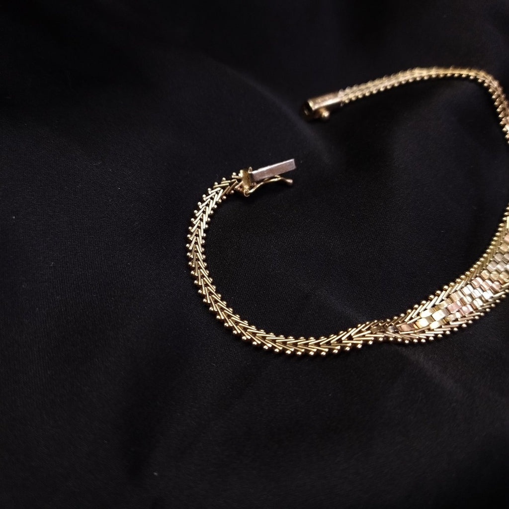 PULSERA ORO COMBINADO 14 K 8,40 GRMS (SEMINUEVO)