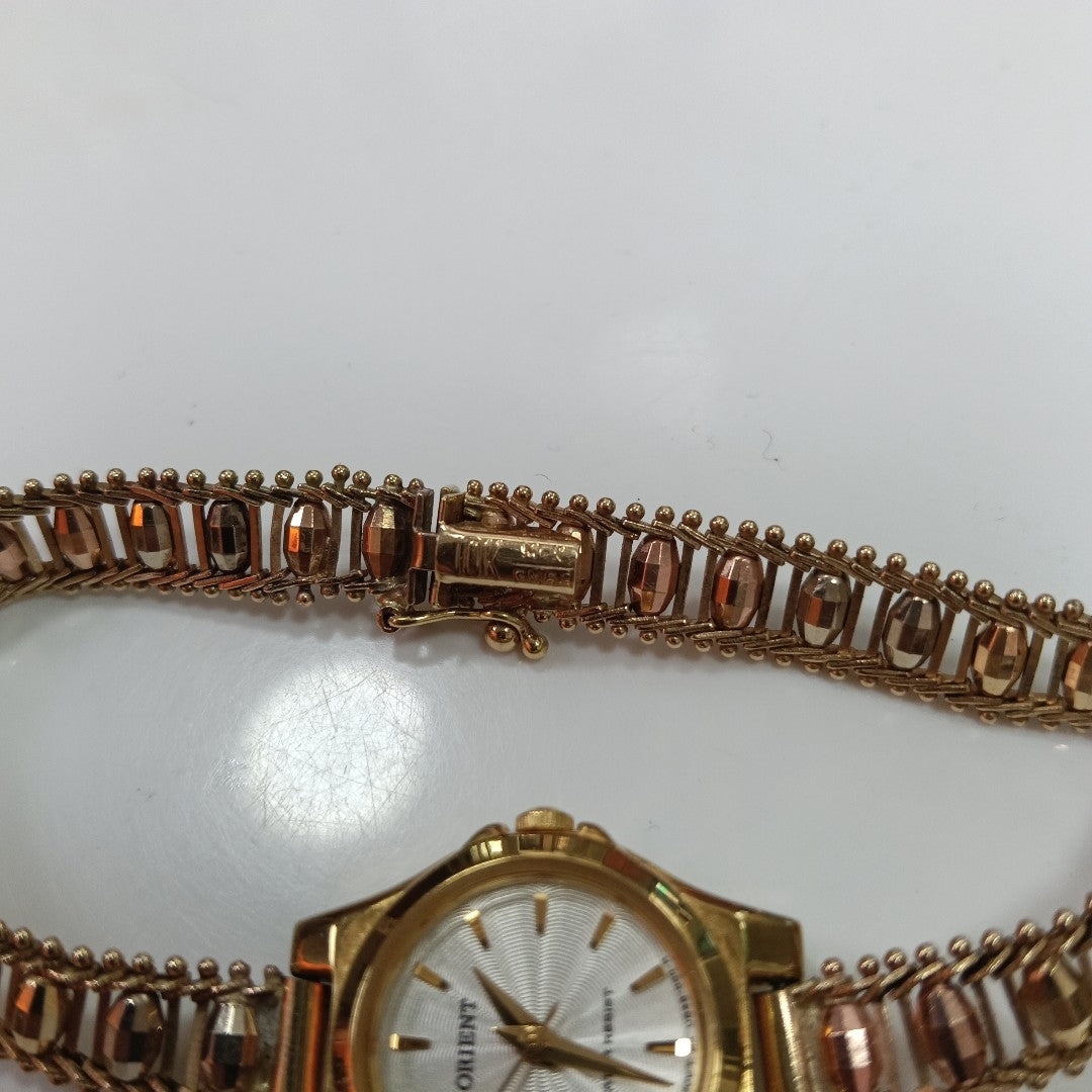 RELOJ CAJA ACERO PULSO ORO ORO 10 K 17.6 GRMS (SEMINUEVO)