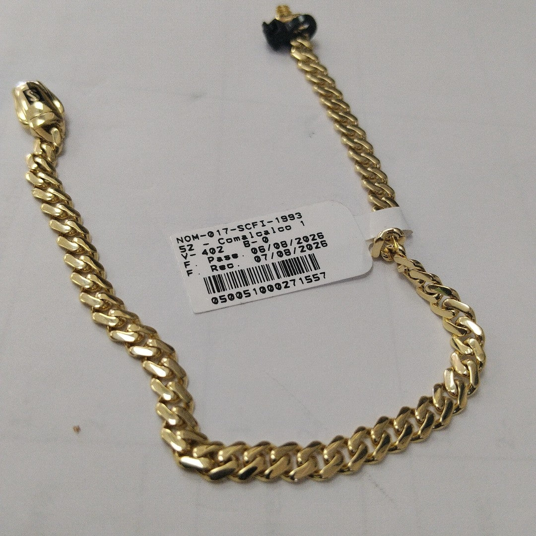 PULSERA CABALLERO MONACO ORO 14K 5.7 (NUEVO)