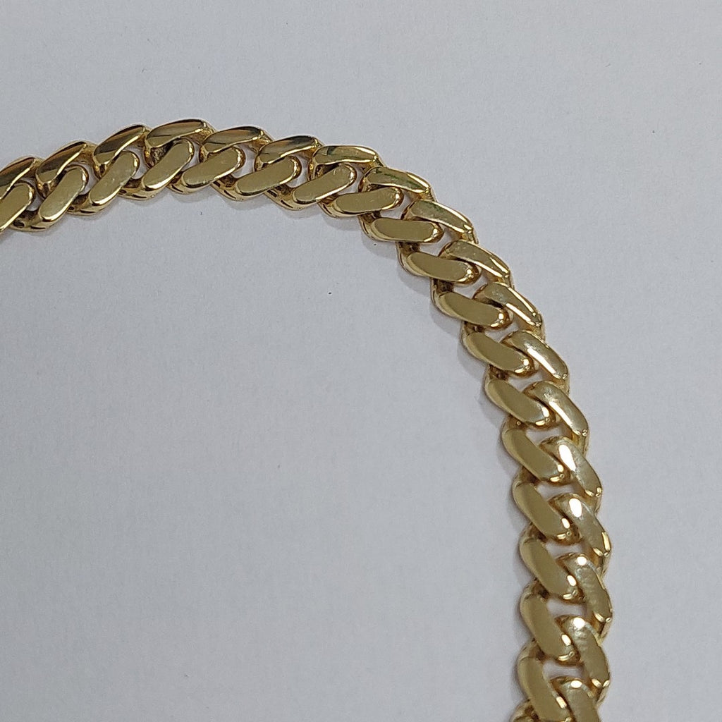 PULSERA CABALLERO MONACO ORO 10K 7.6 (NUEVO)