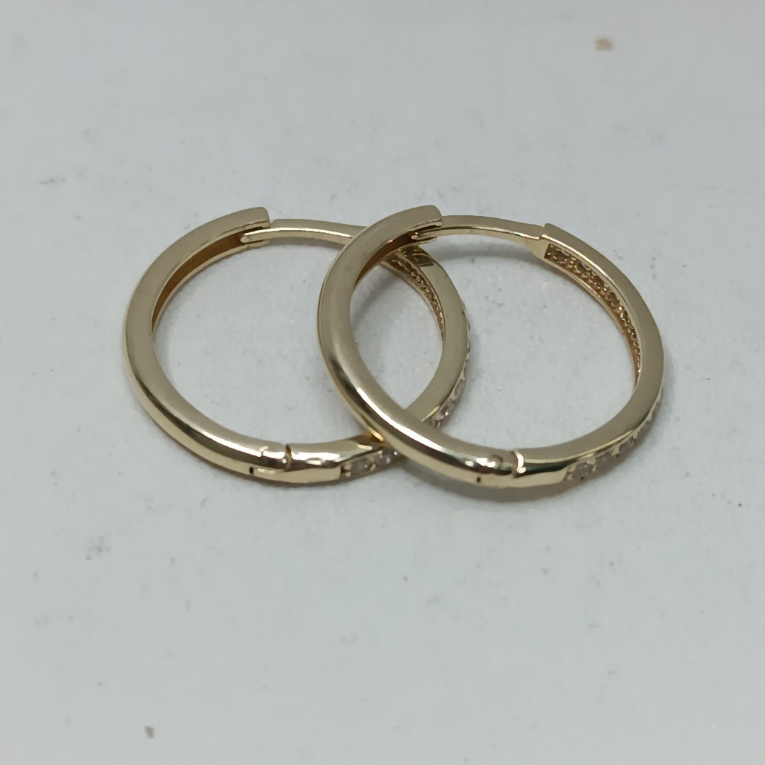 ARETES ARRACADAS C CIRCONIAS 14K 2 GR (NUEVO)