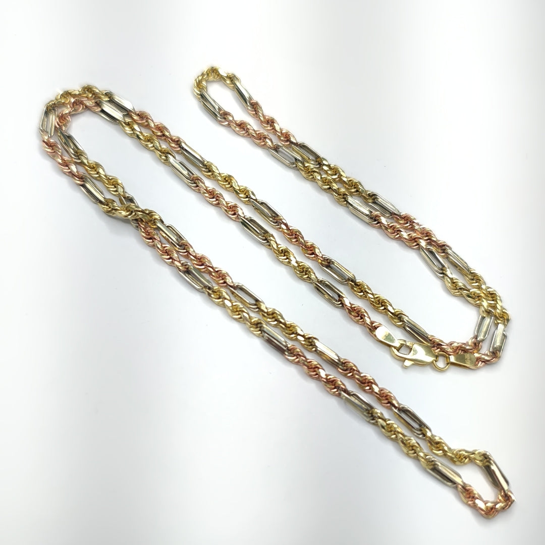 CADENA ORO COMBINADO 14 K 9.7 GRMS (SEMINUEVO)