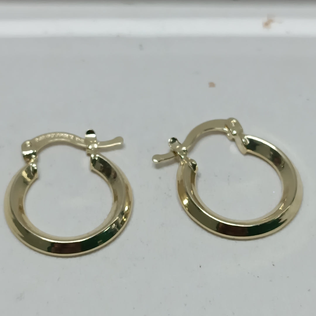 ARETES ARRACADAS CON CIRCONIAS 14K 2.3 GR (NUEVO)