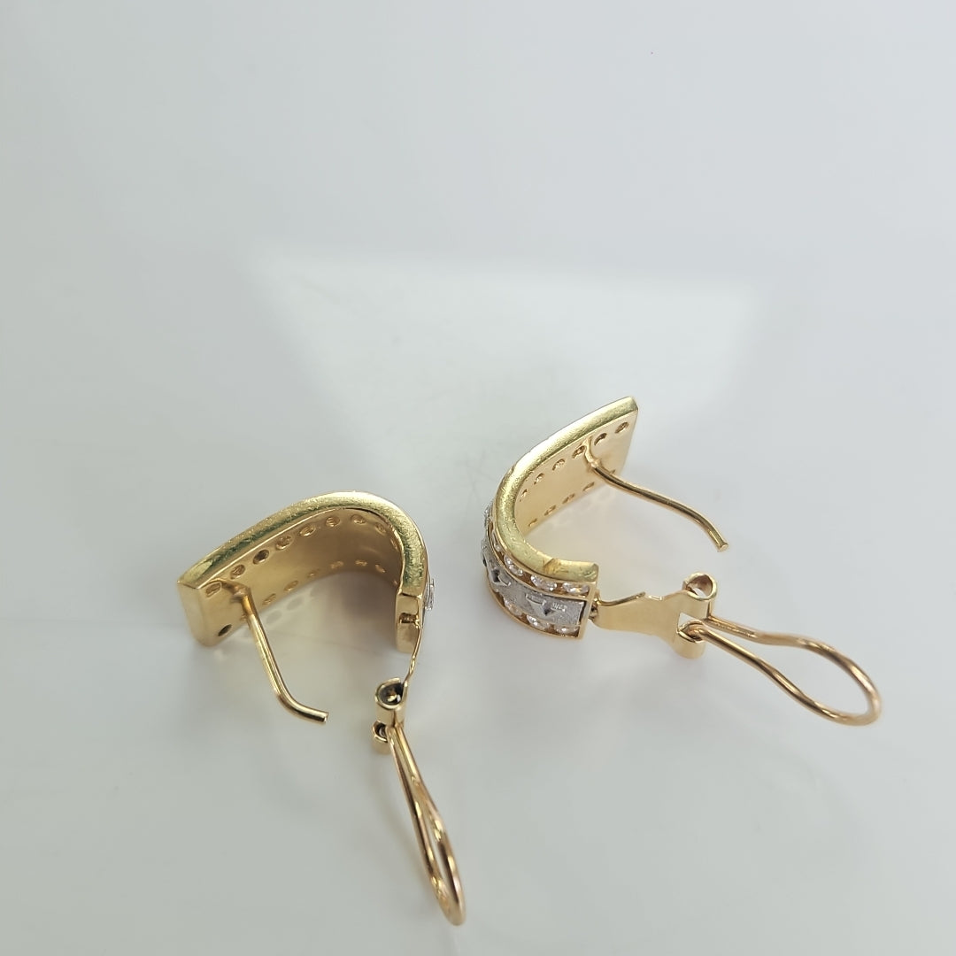 BROQUELES PAR ORO, ORO BLANCO 14 K 7.3 GRMS (SEMINUEVO)