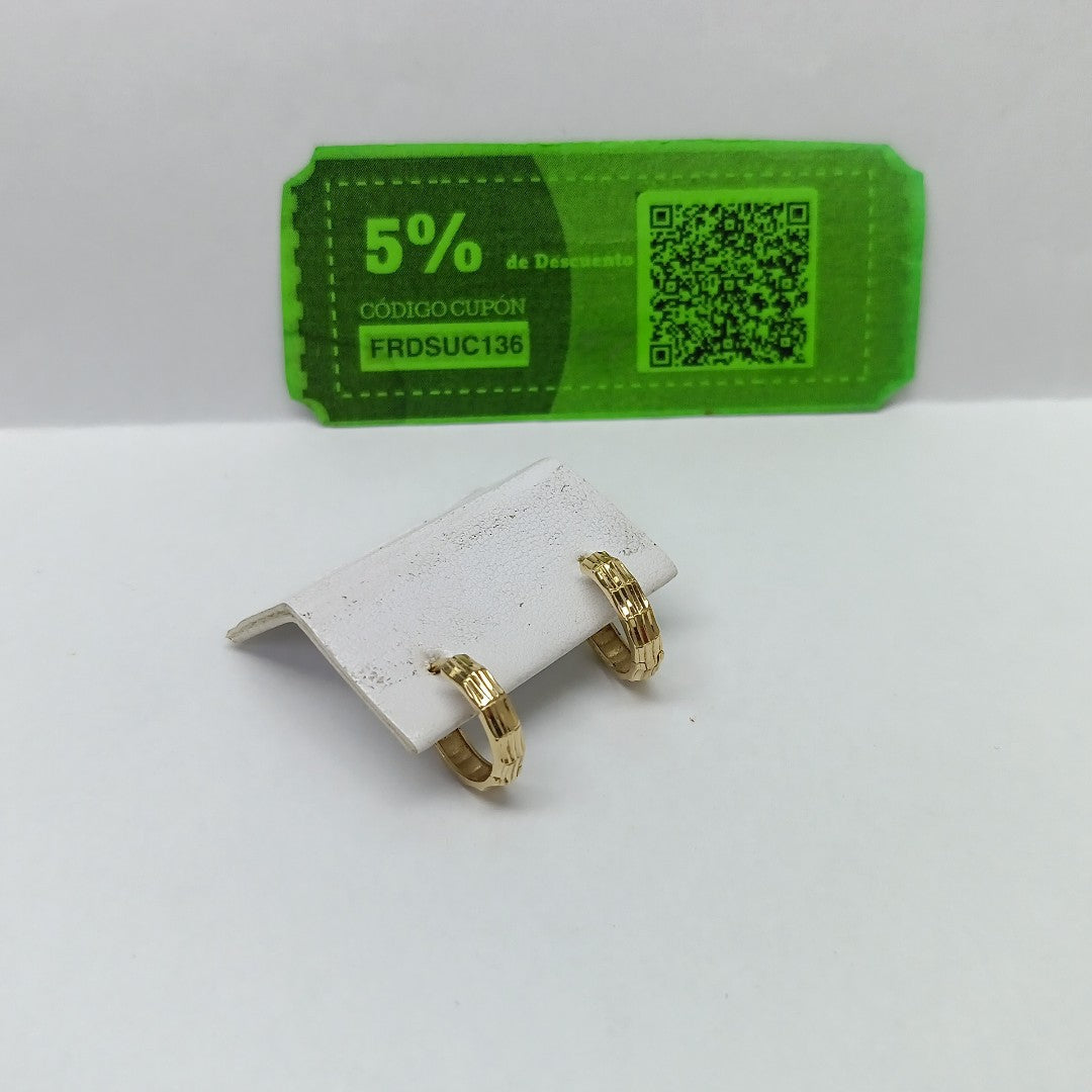 ARRACADAS PAR ORO 14 K 1.5 GRMS (SEMINUEVO)