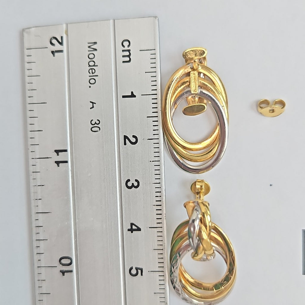 ARETES PAR ORO 14 K 3.7 GRMS (SEMINUEVO)