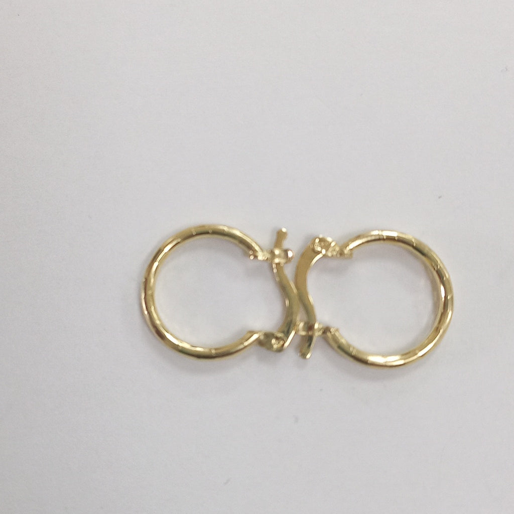 ARETES ARRACADAS ESTRIADAS 14K 1.4 GR (NUEVO)