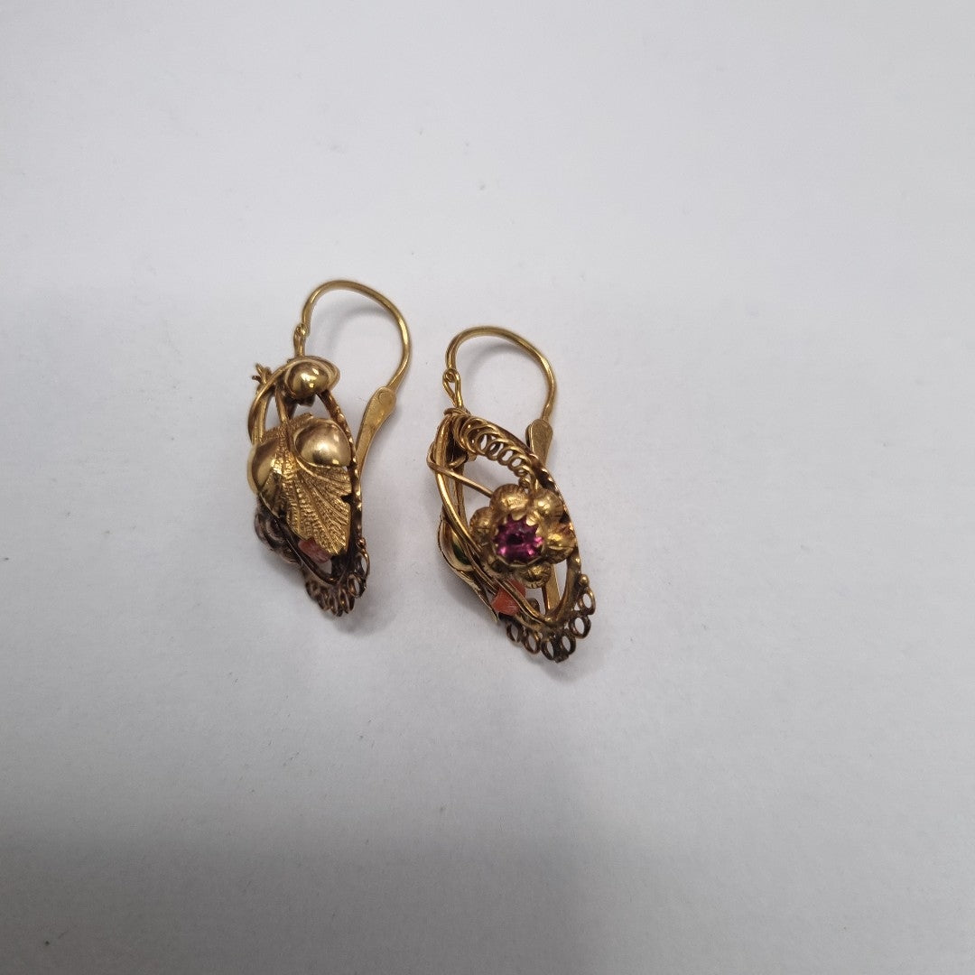 ARETES PAR ORO 14 K 4,40 GRMS (SEMINUEVO)