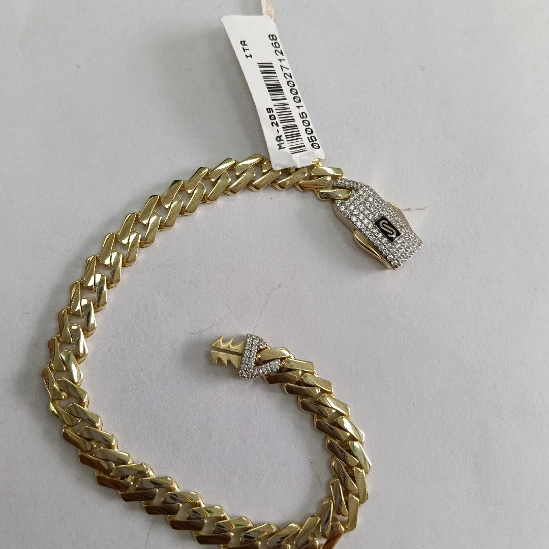 PULSERA MONACO ORO 10K 7.1 (NUEVO)