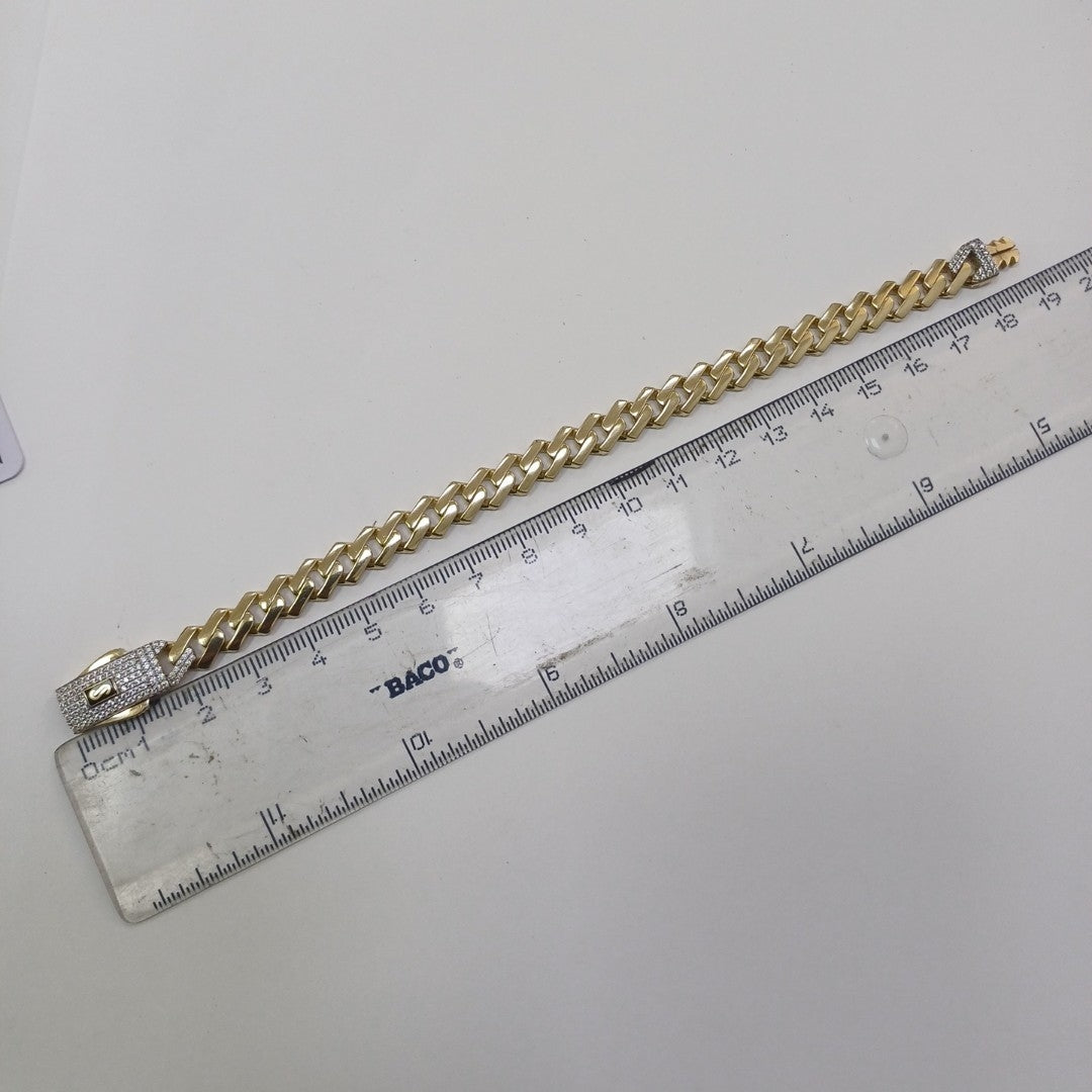 PULSERA MONACO ORO 14K 9.6 (NUEVO)