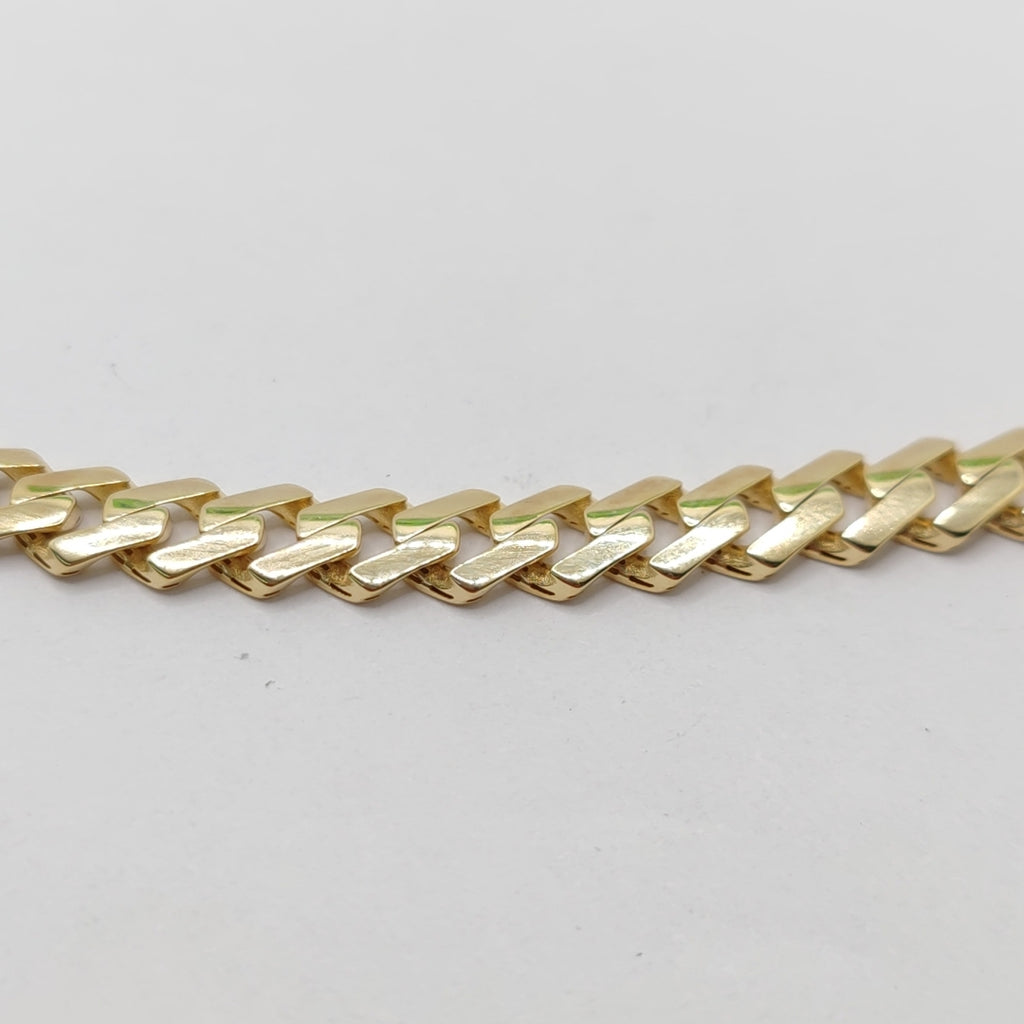PULSERA CABALLERO MONACO ORO 10K 7.6 (NUEVO)