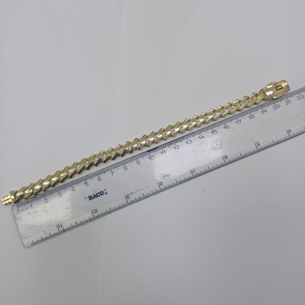 PULSERA CABALLERO MONACO ORO 10K 12.1 (NUEVO)