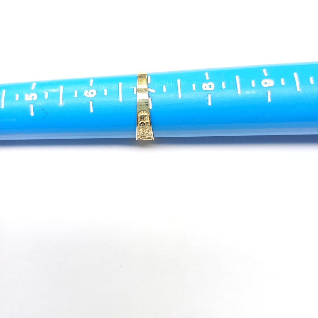 ANILLOS ARGOLLA DE LA SUERTE 10K TALLA 7 1.1 GR (NUEVO)