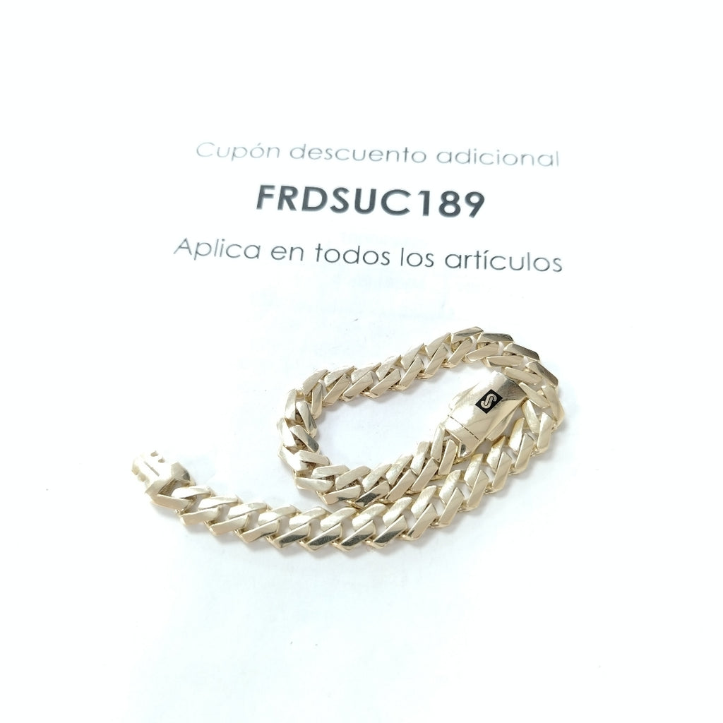PULSERA CABALLERO MONACO ORO 10K 9.5 (NUEVO)