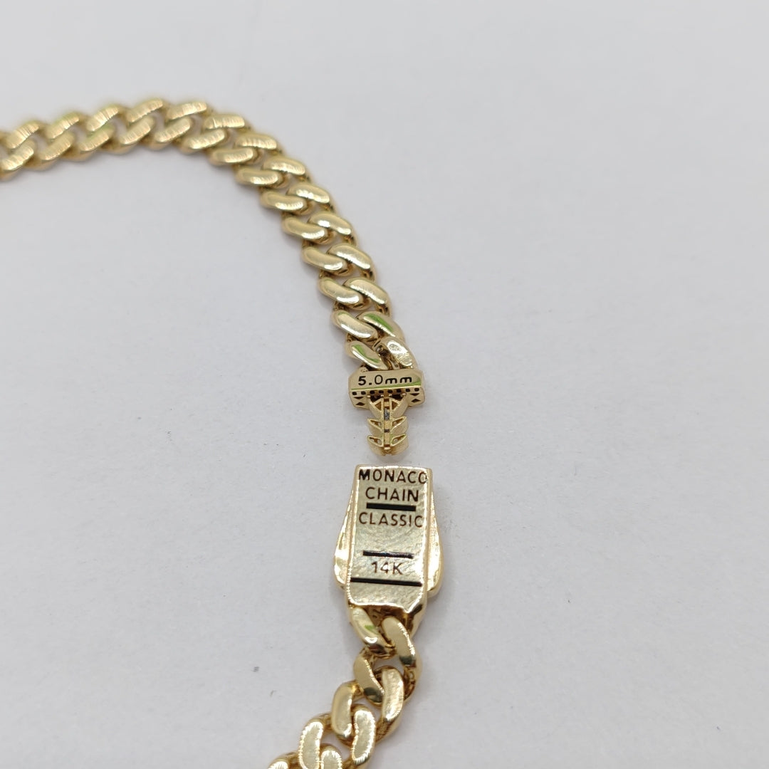 PULSERA MONACO ORO 14K 5.3 (NUEVO)