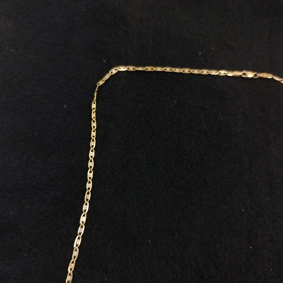 CADENA ORO COMBINADO 14 K 5 GRMS (SEMINUEVO)