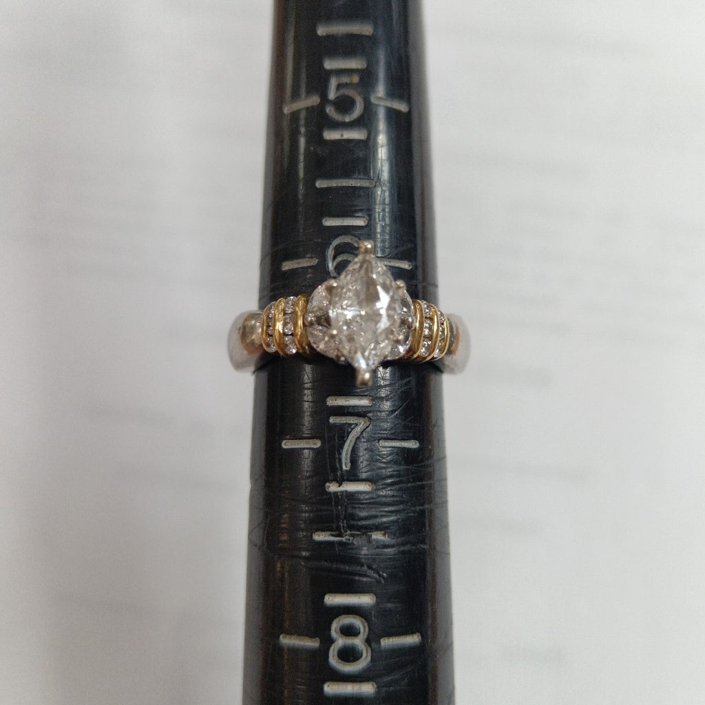 ANILLO ORO BLANCO 14 K 7,40 GRMS (SEMINUEVO)