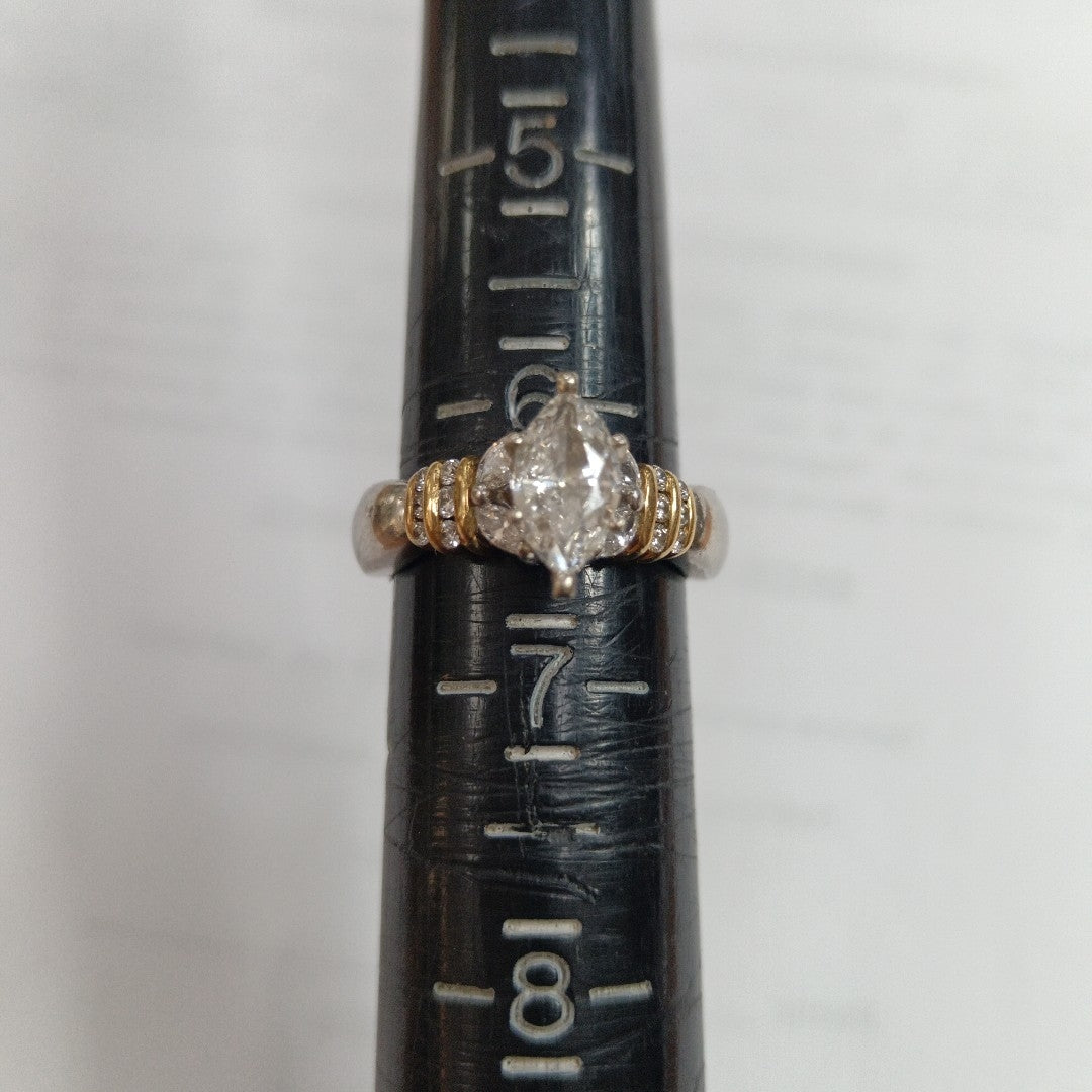 ANILLO ORO BLANCO 14 K 7,40 GRMS (SEMINUEVO)