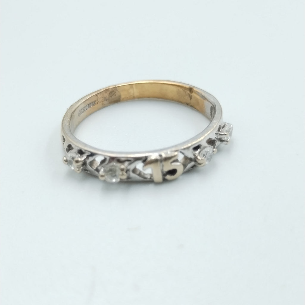 ANILLITO ORO COMBINADO 14 K 2,20 GRMS (SEMINUEVO)