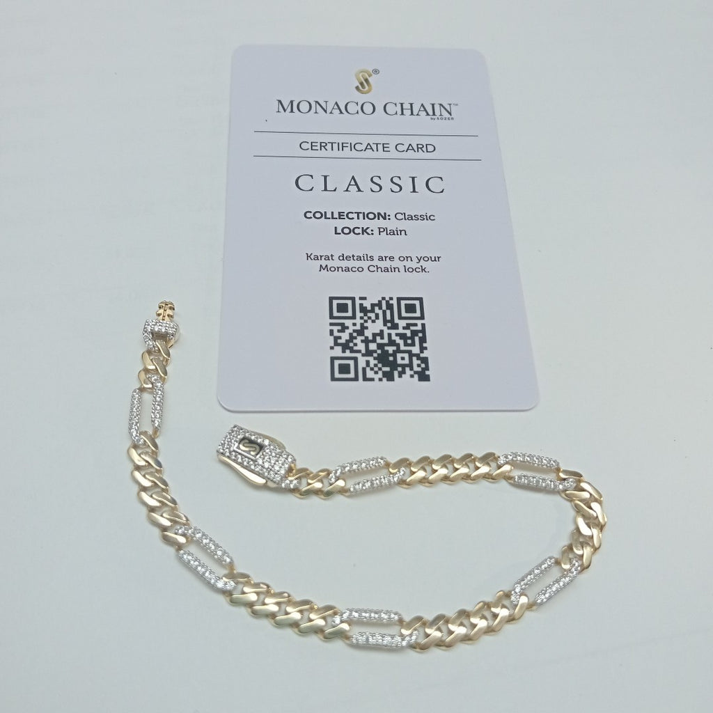 PULSERA MONACO ORO 10K 5.2 (NUEVO)