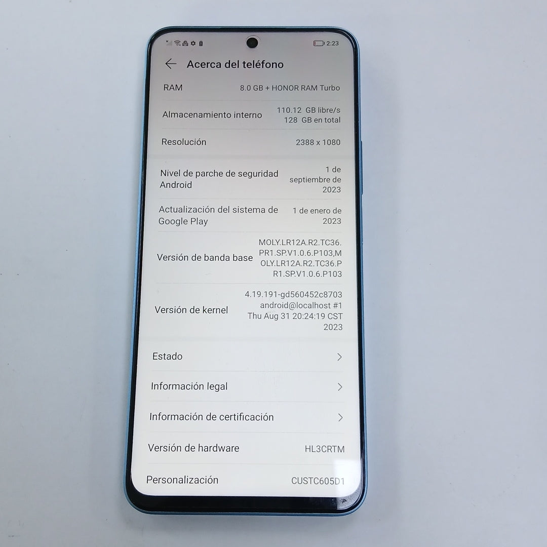 CELULAR HONOR X8A CRT-LX3 (2023) 128 GB 8 GB RAM (SEMINUEVO)