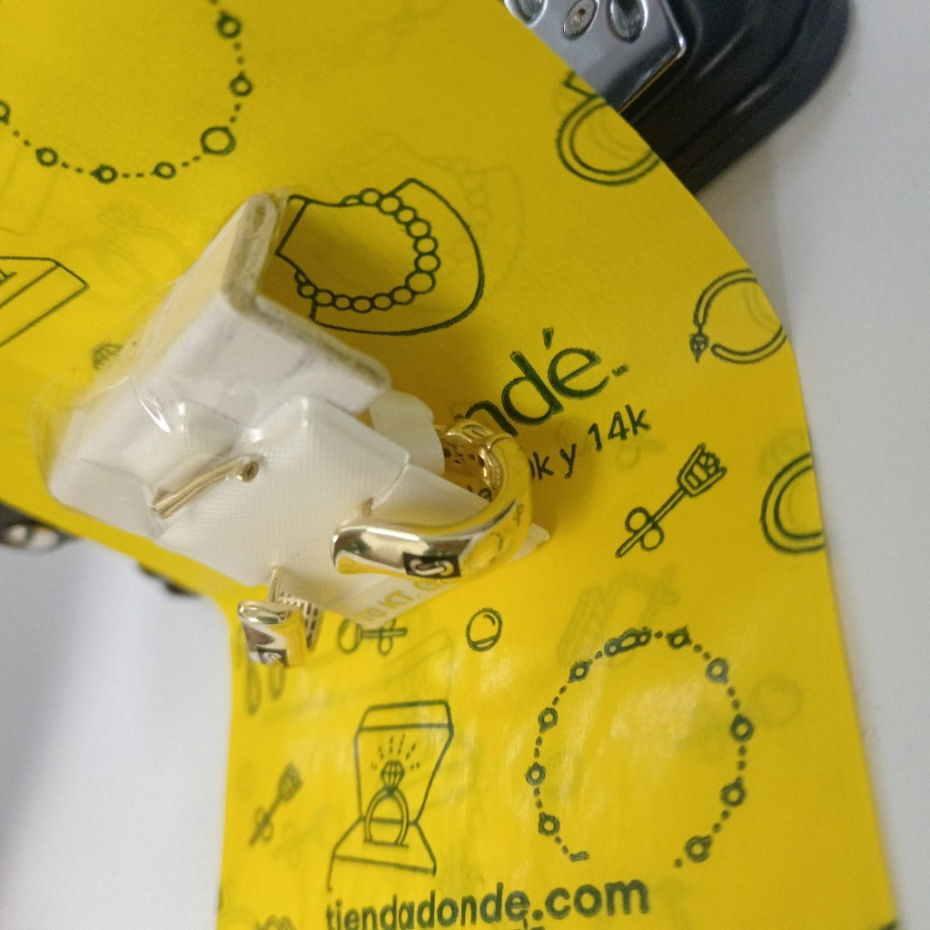 BROQUELES MONACO ORO 10K 3.4 (NUEVO)