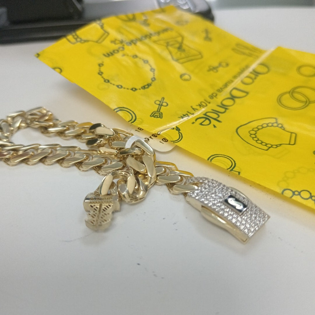 PULSERA MONACO ORO 10K 9.2 (NUEVO)