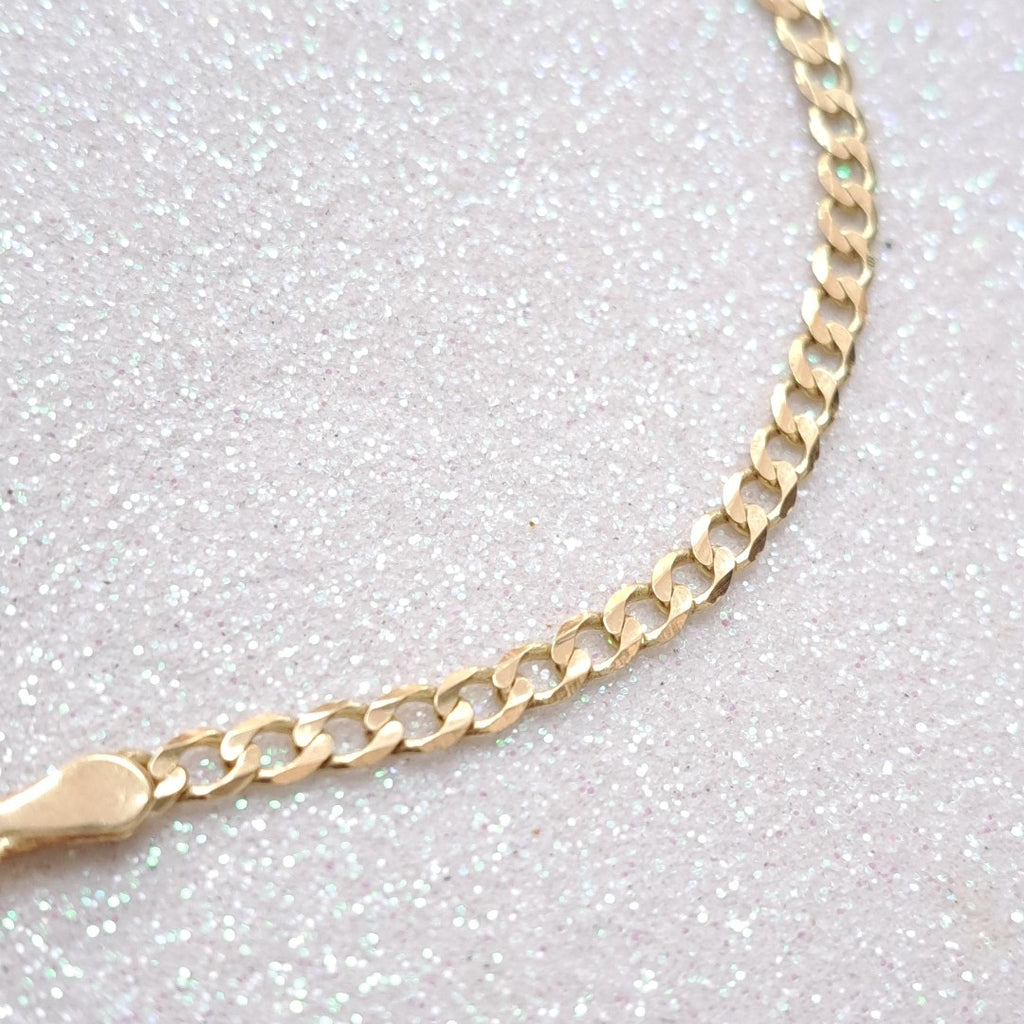 PULSERA TEJIDO BARBADA 14K 18 CM 3.3 GR (NUEVO)