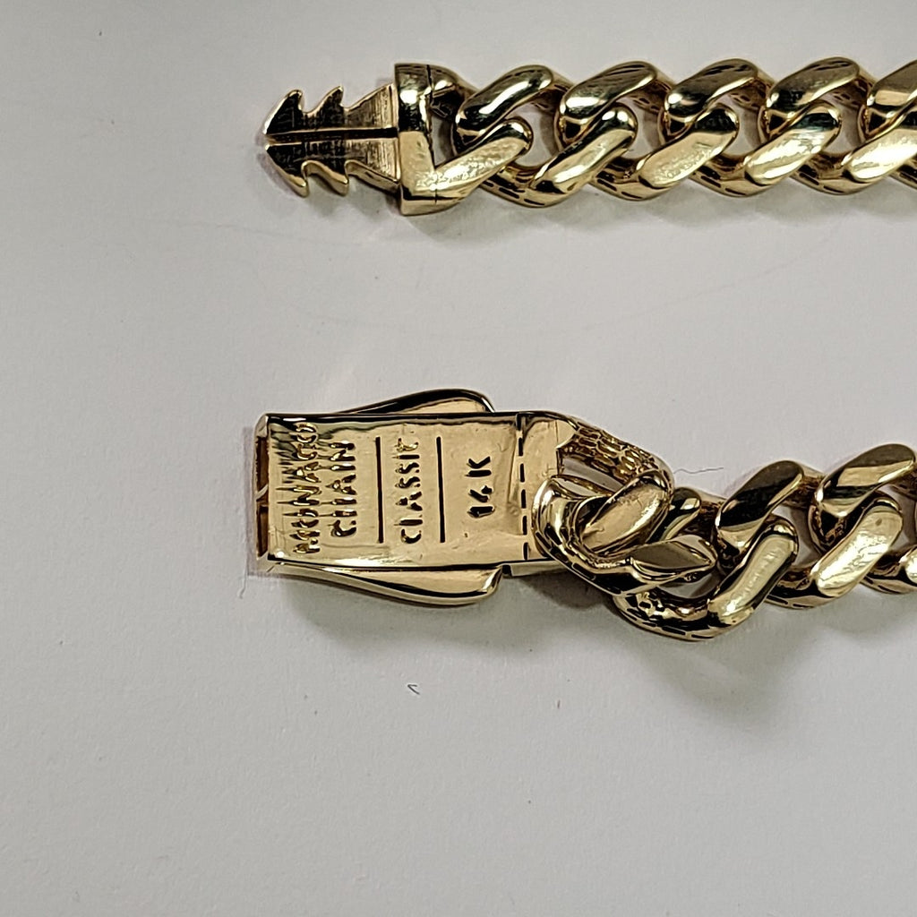 PULSERA CABALLERO MONACO ORO 14K 13.7 (NUEVO)