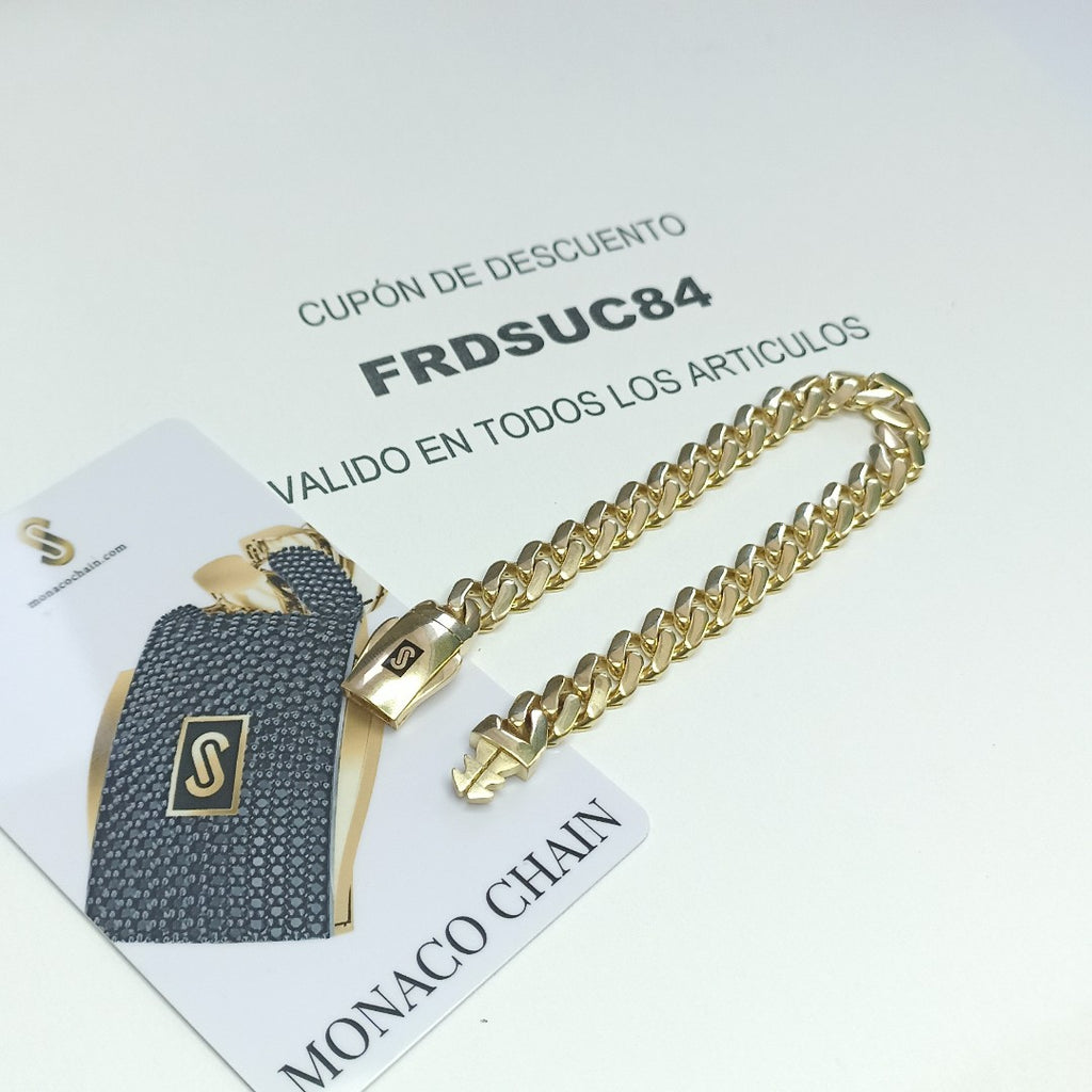 PULSERA MONACO ORO 14K 8.9 (NUEVO)