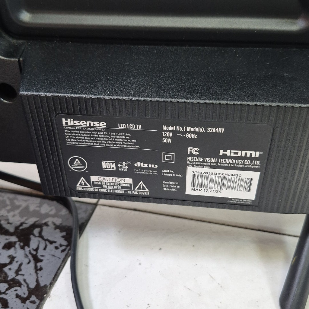 PANTALLA HISENSE 32A4KV (2024) 32" LED HD (SEMINUEVO)