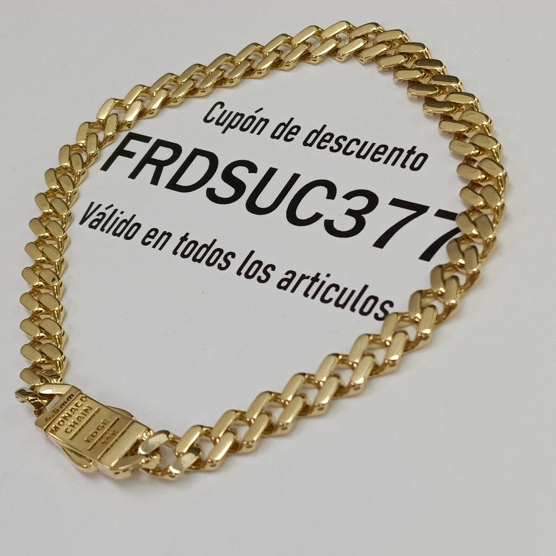 PULSERA CABALLERO MONACO ORO 14K 8.2 (NUEVO)
