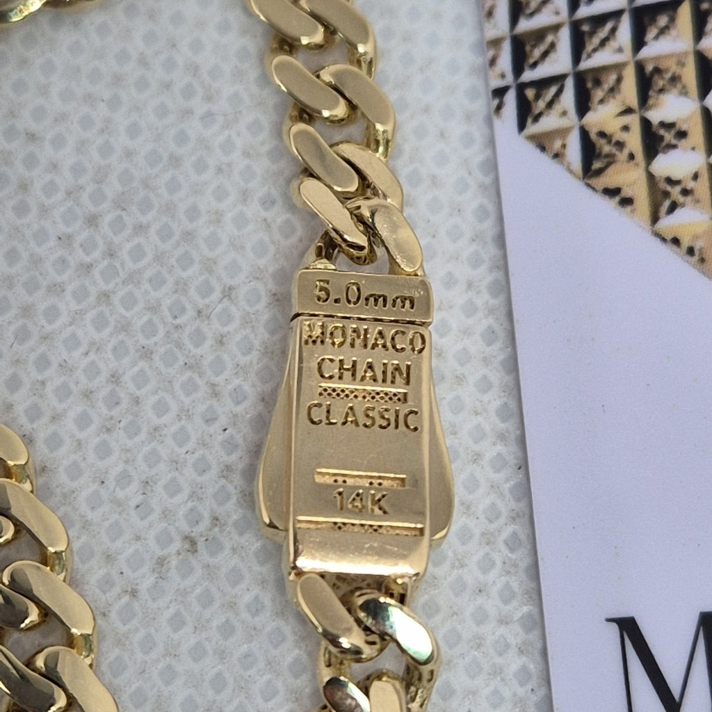 PULSERA MONACO ORO 14K 5.5 (NUEVO)
