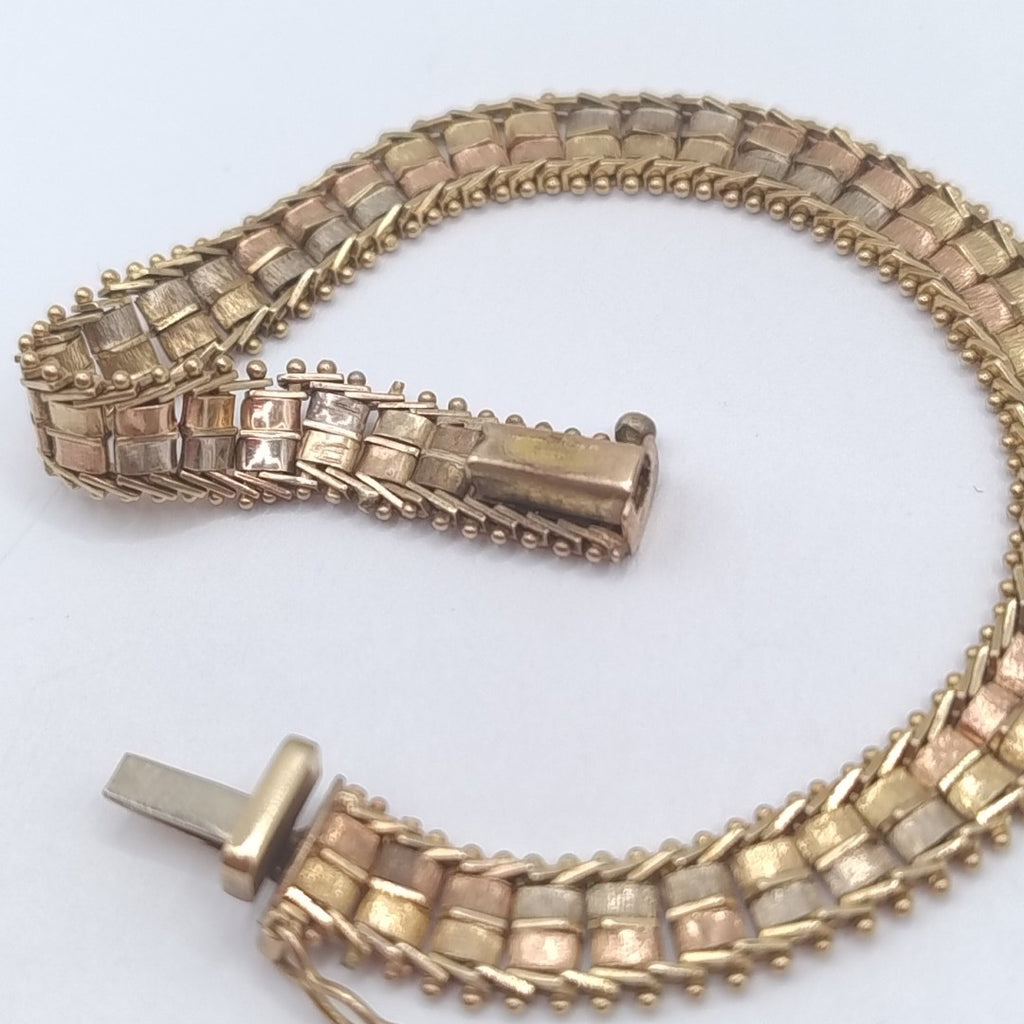 PULSERA ORO COMBINADO 14 K 9,60 GRMS (SEMINUEVO)